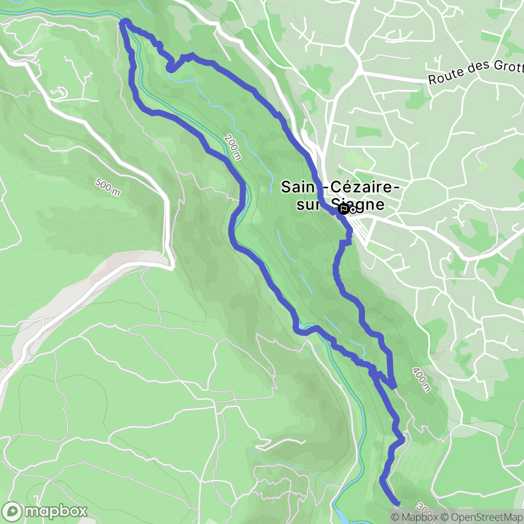 Saint-Cézaire-sur-Siagne : carte du parcours de randonnée - France