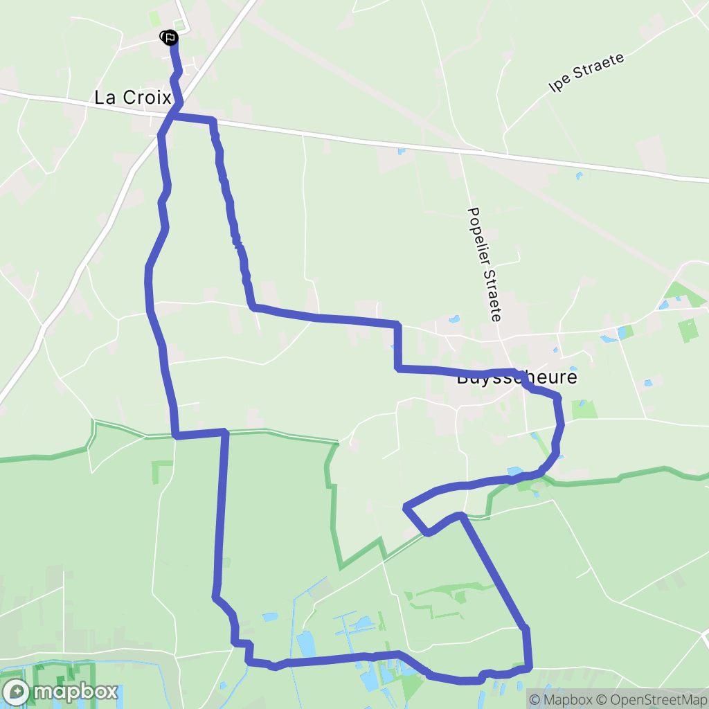 Lederzeele : carte du parcours de randonnée - France