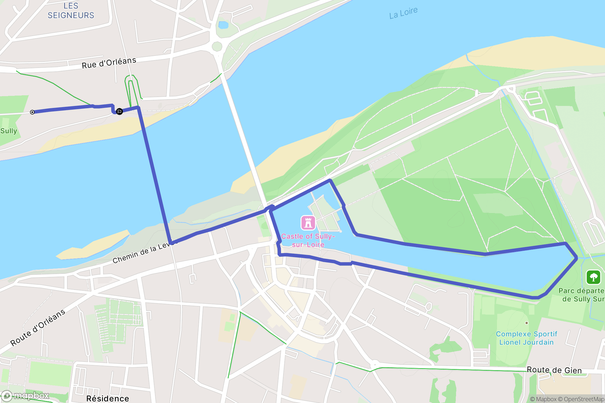 Saint-Père-sur-Loire : carte du parcours de randonnée - France