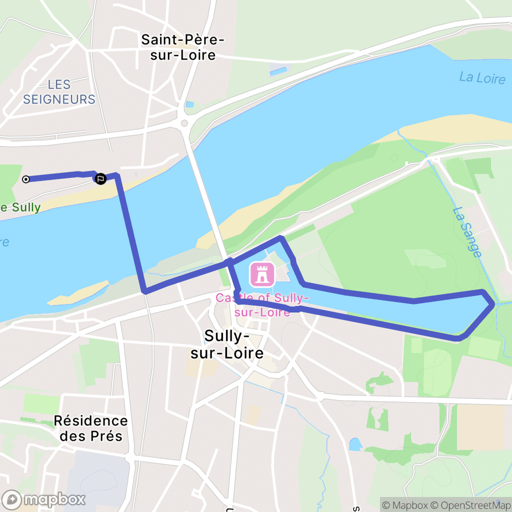 Saint-Père-sur-Loire : carte du parcours de randonnée - France