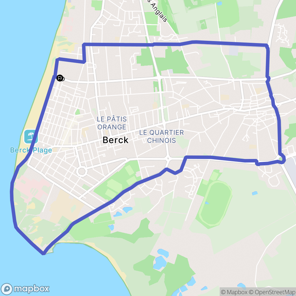 Berck : carte du parcours de randonnée - France
