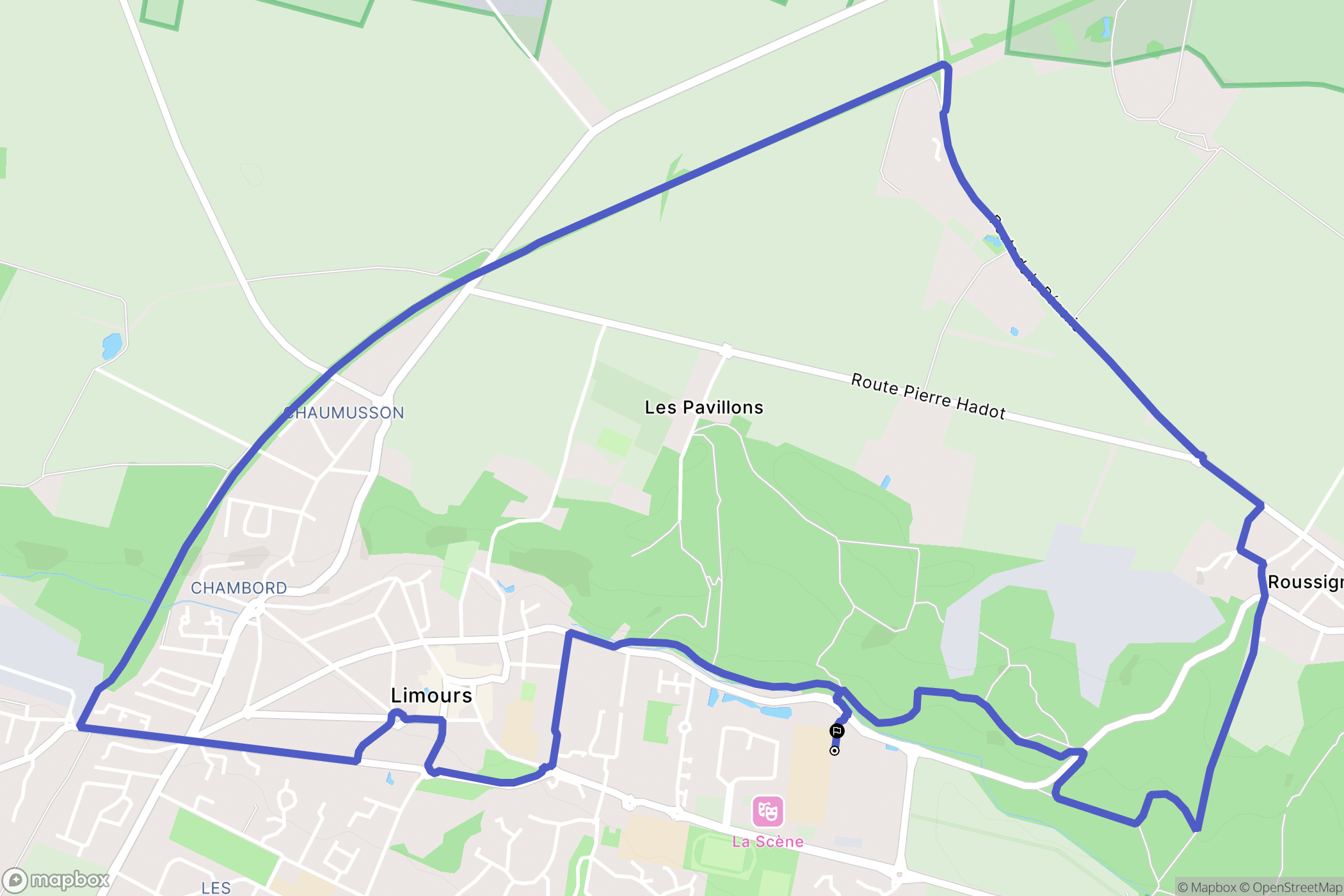 Limours : carte du parcours de randonnée - France