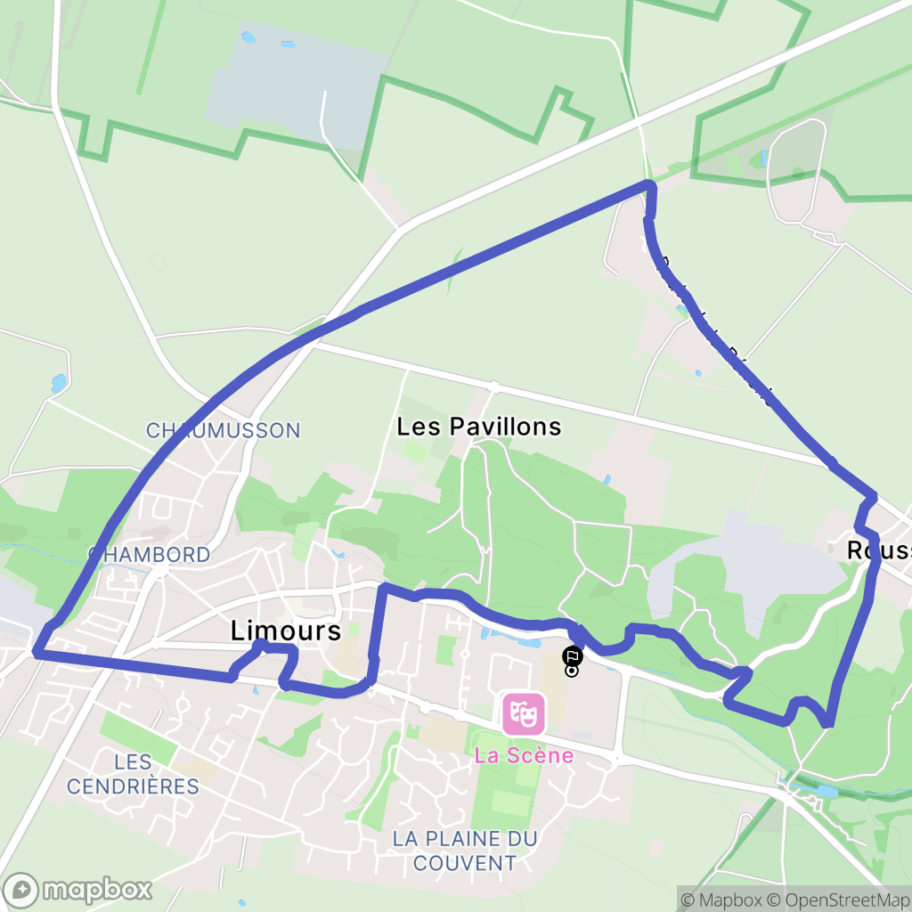Limours : carte du parcours de randonnée - France