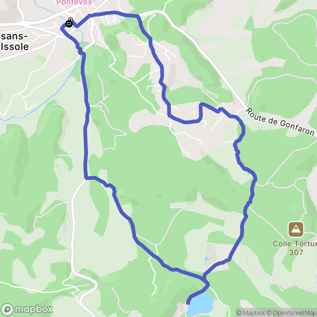 Flassans-sur-Issole : carte du parcours de randonnée - France
