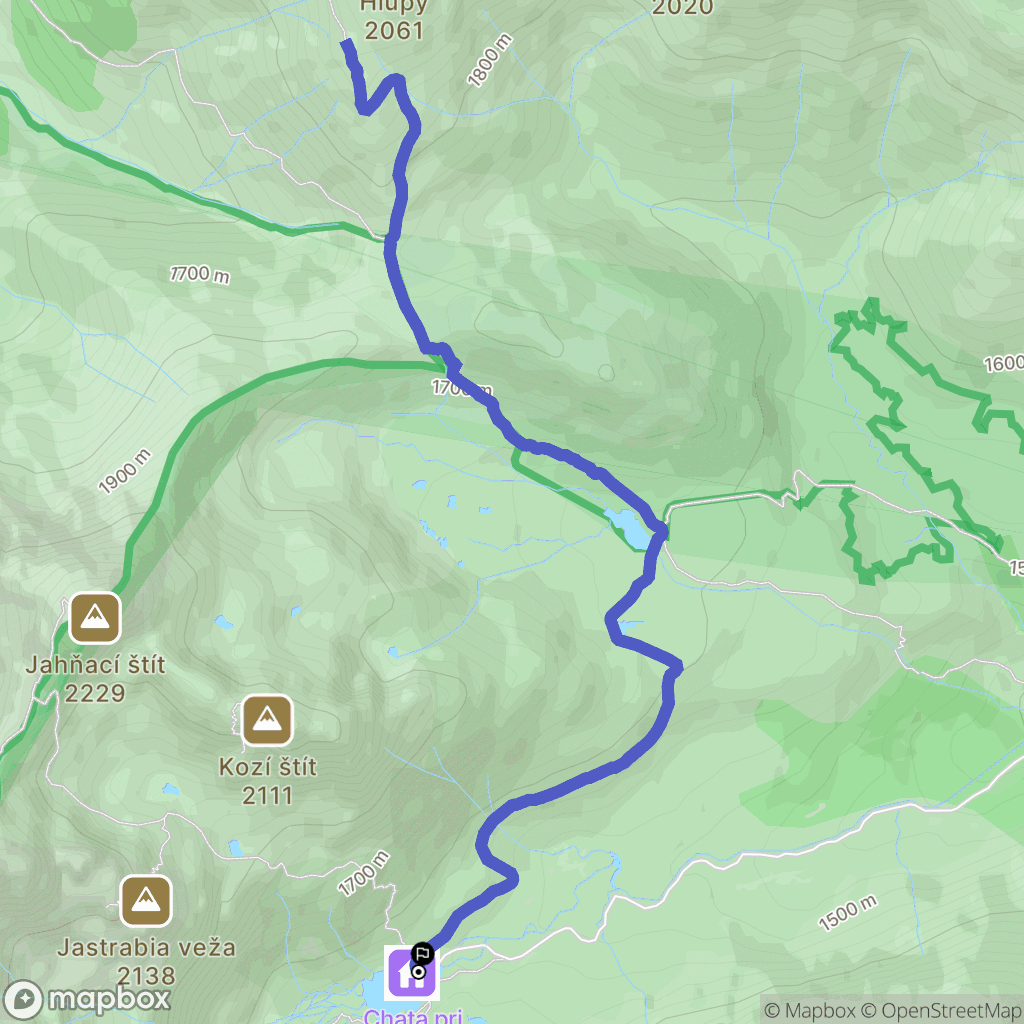 Vysoké Tatry: mapa trasy - Slovakia