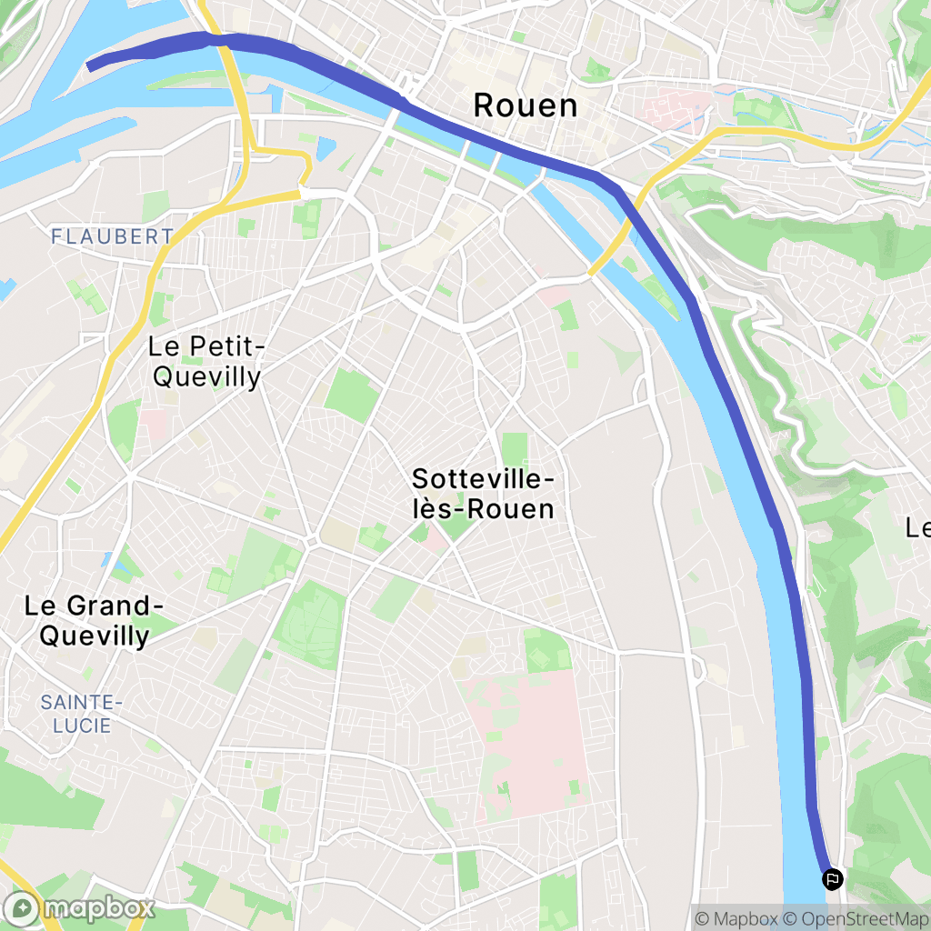 Belbeuf : carte du parcours de randonnée - France