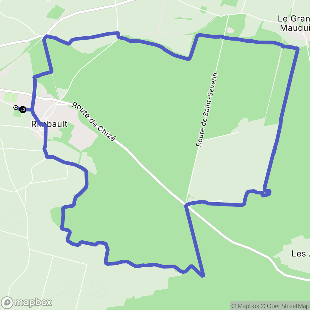 Beauvoir-sur-Niort : carte du parcours de randonnée - France