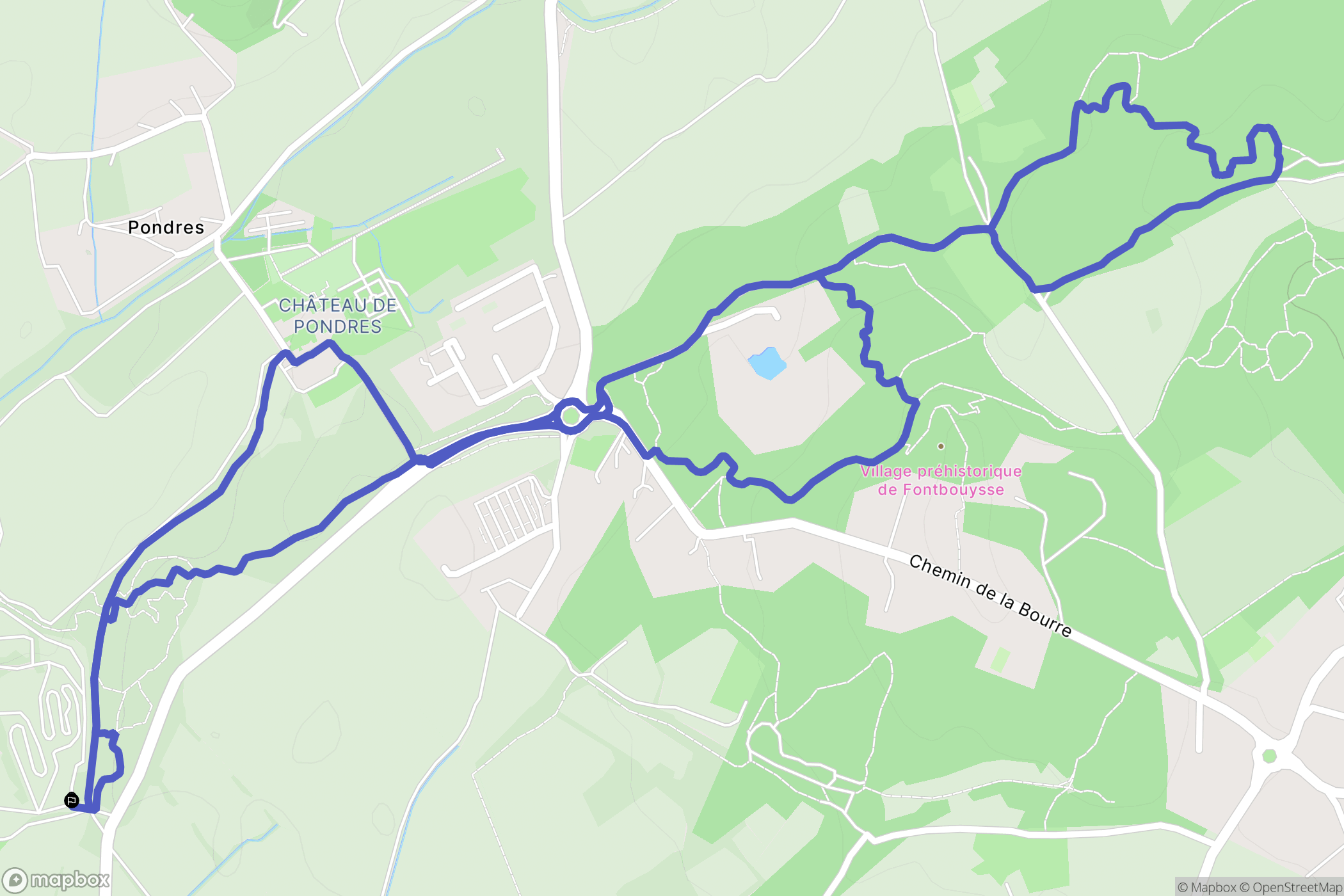 Villevieille : carte du parcours de randonnée - France