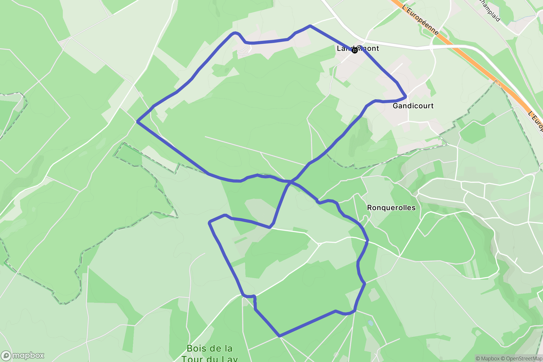 Belle-Église : carte du parcours de randonnée - France