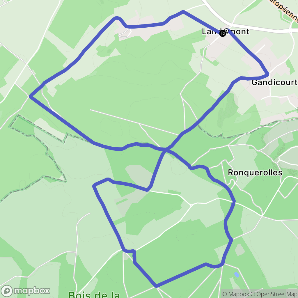 Belle-Église : carte du parcours de randonnée - France