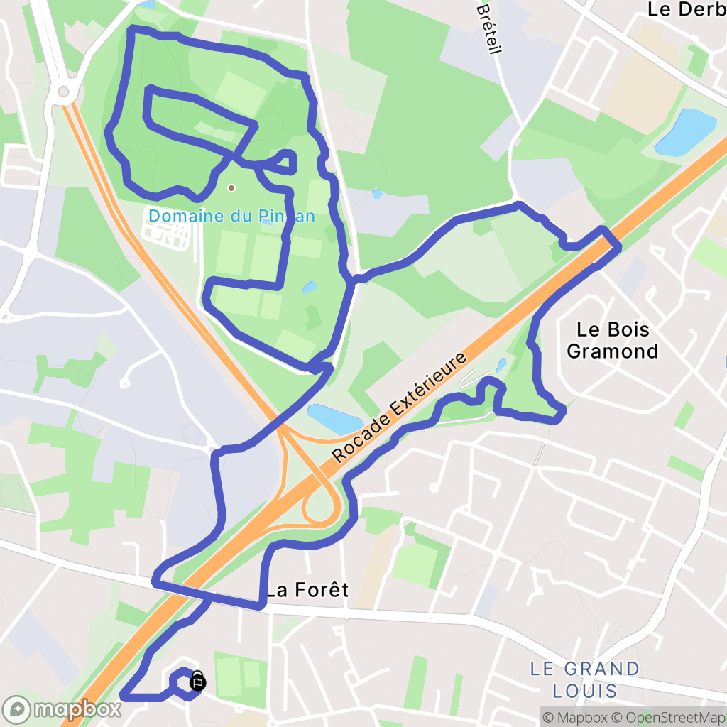 Eysines : carte du parcours de randonnée - France