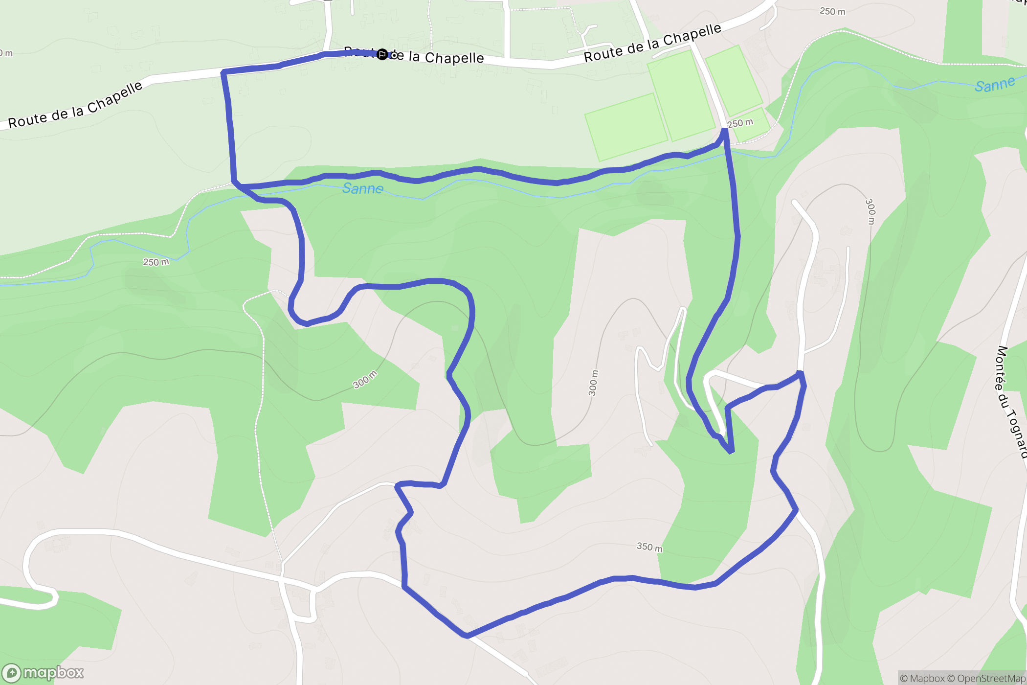 Saint-Romain-de-Surieu : carte du parcours de randonnée - France