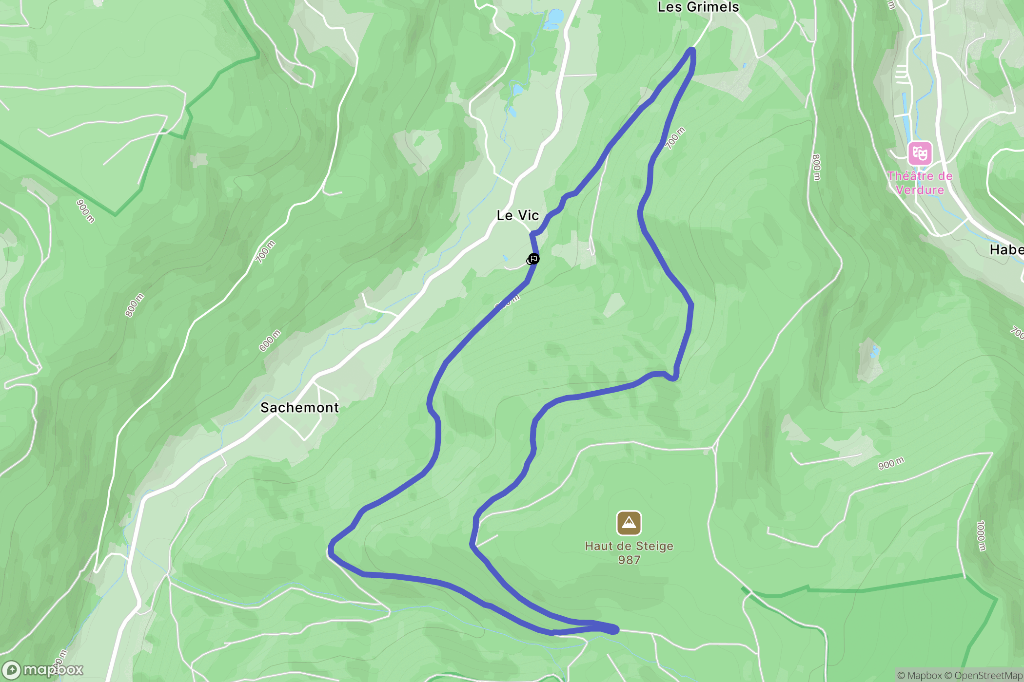Ban-sur-Meurthe-Clefcy : carte du parcours de randonnée - France