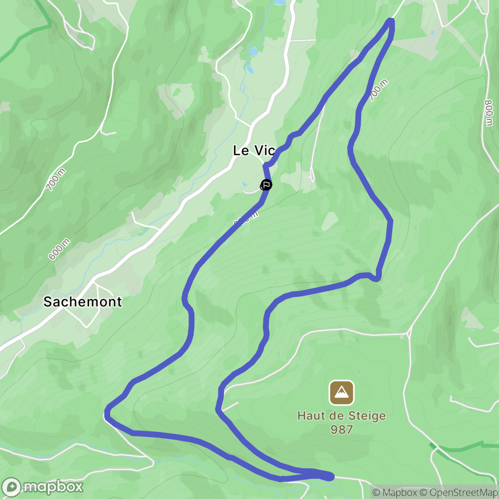 Ban-sur-Meurthe-Clefcy : carte du parcours de randonnée - France
