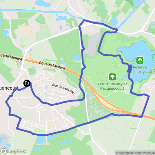 Pecquencourt : carte du parcours de randonnée - France
