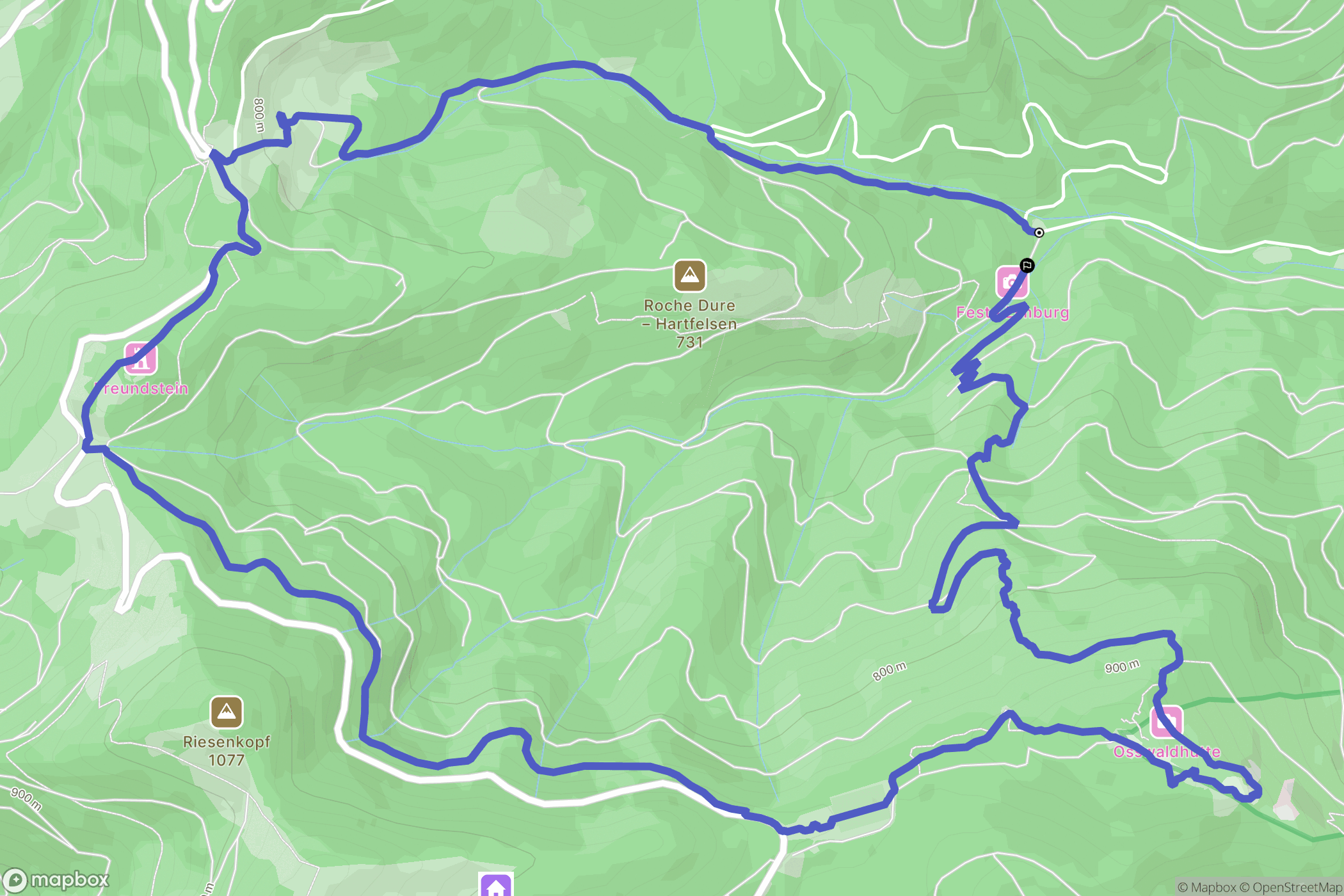 Soultz-Haut-Rhin : carte du parcours de randonnée - France