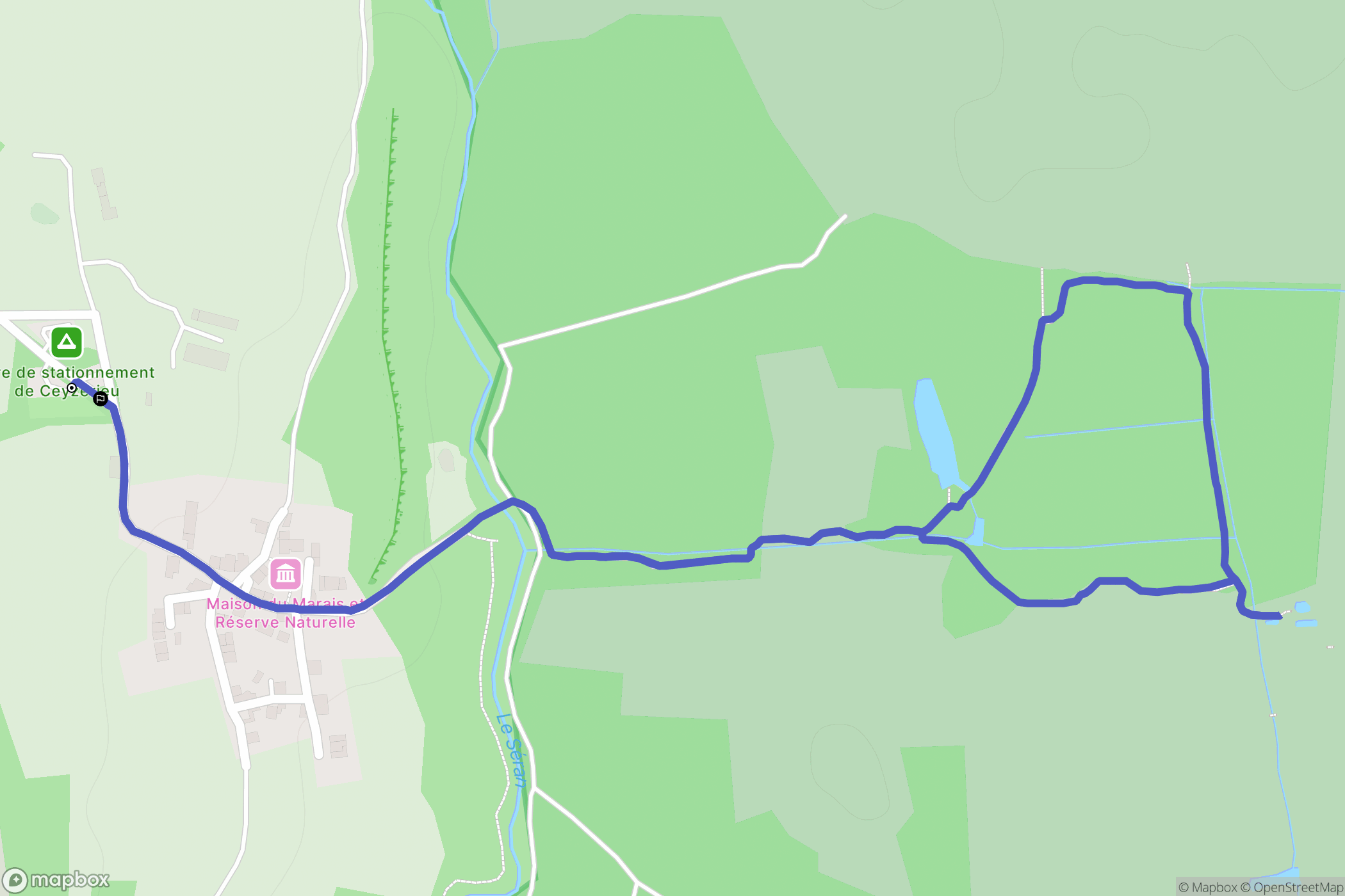 Ceyzérieu : carte du parcours de randonnée - France
