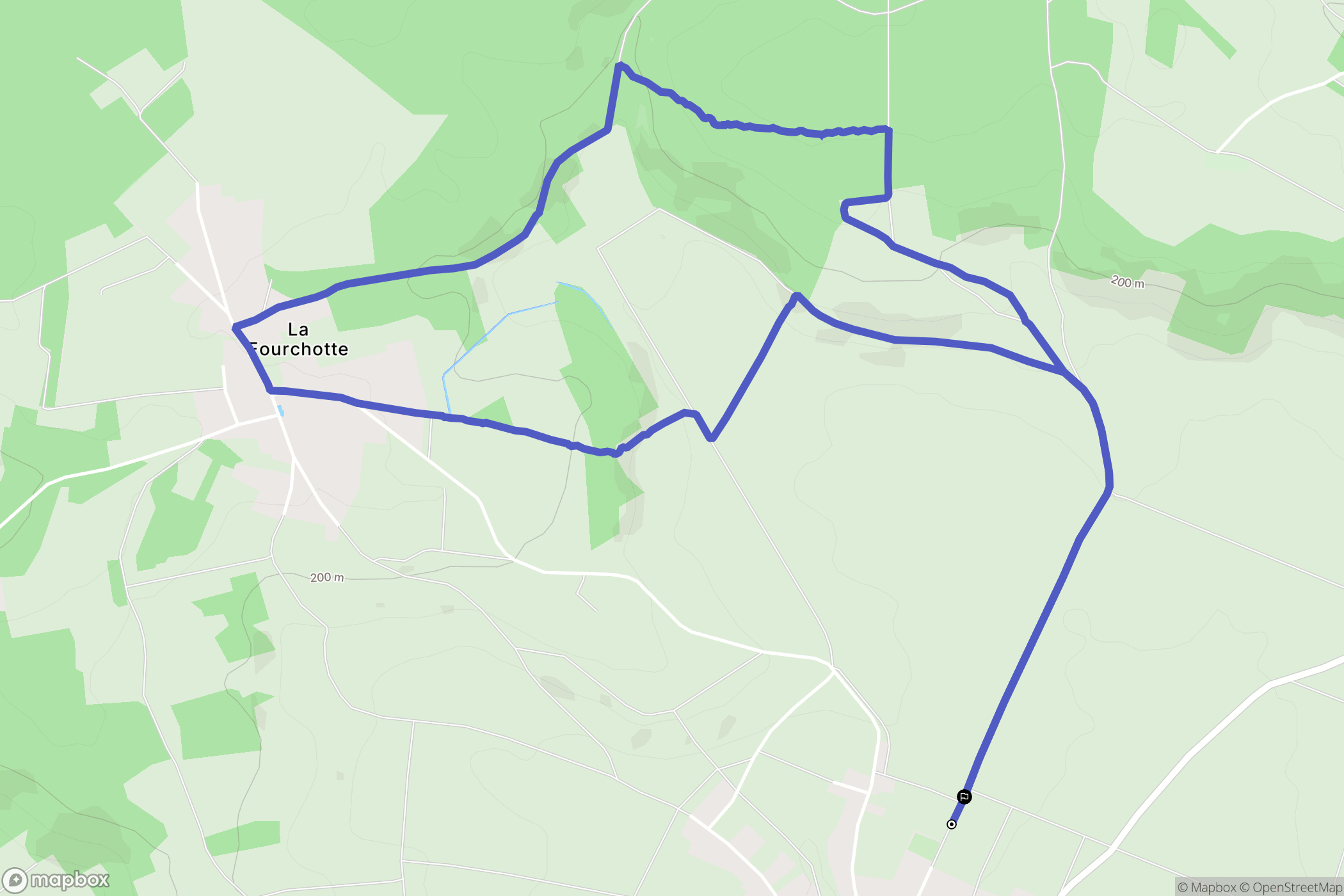 Brion : carte du parcours de randonnée - France