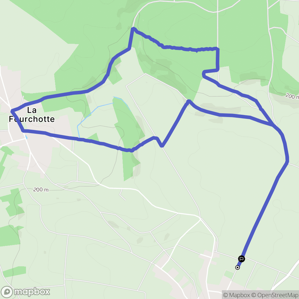 Brion : carte du parcours de randonnée - France