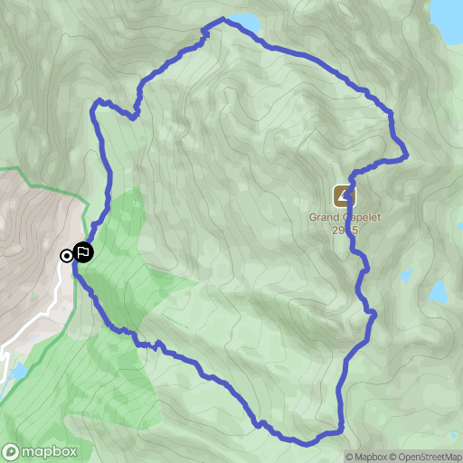 Belvédère : carte du parcours de randonnée - France