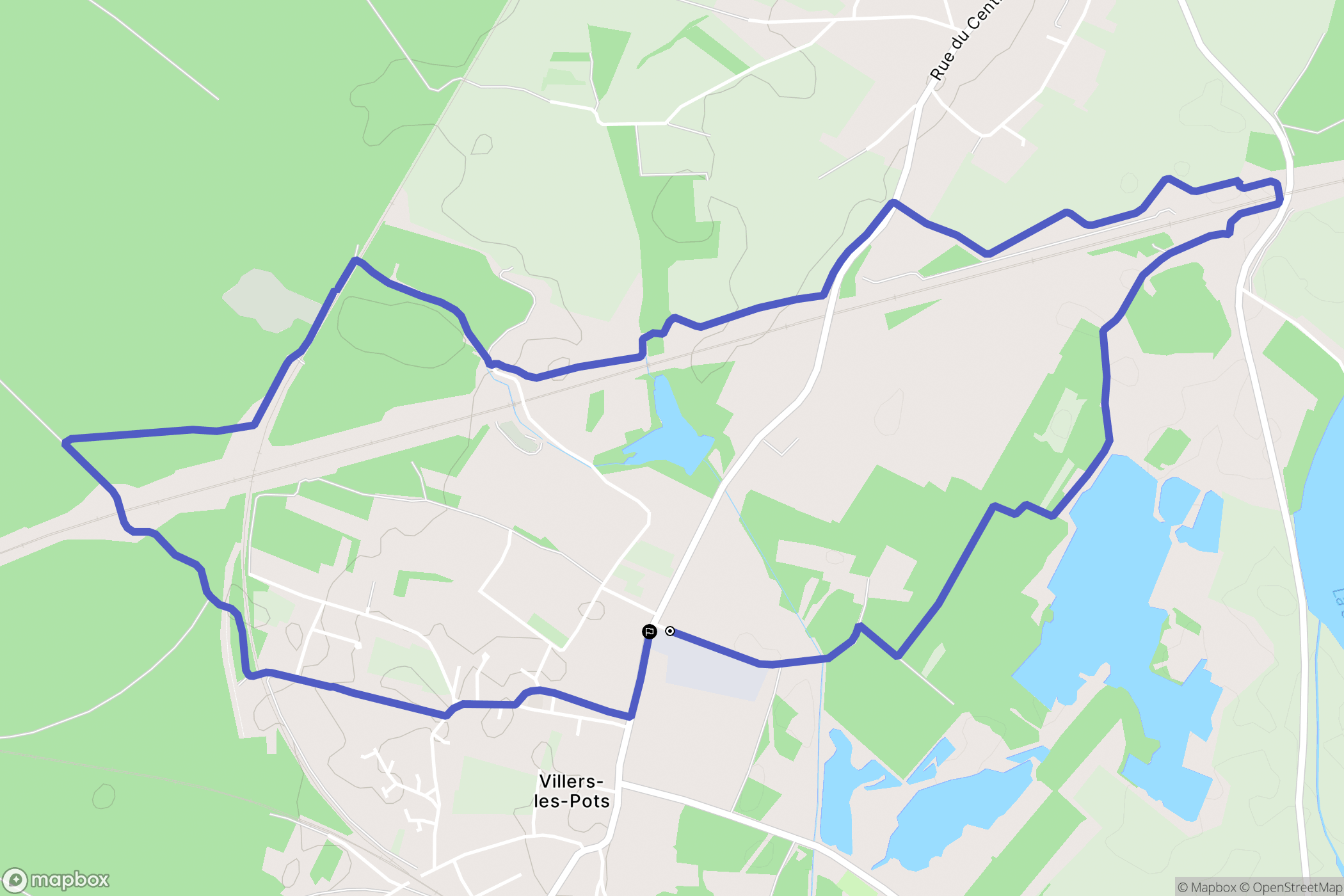 Villers-les-Pots : carte du parcours de randonnée - France