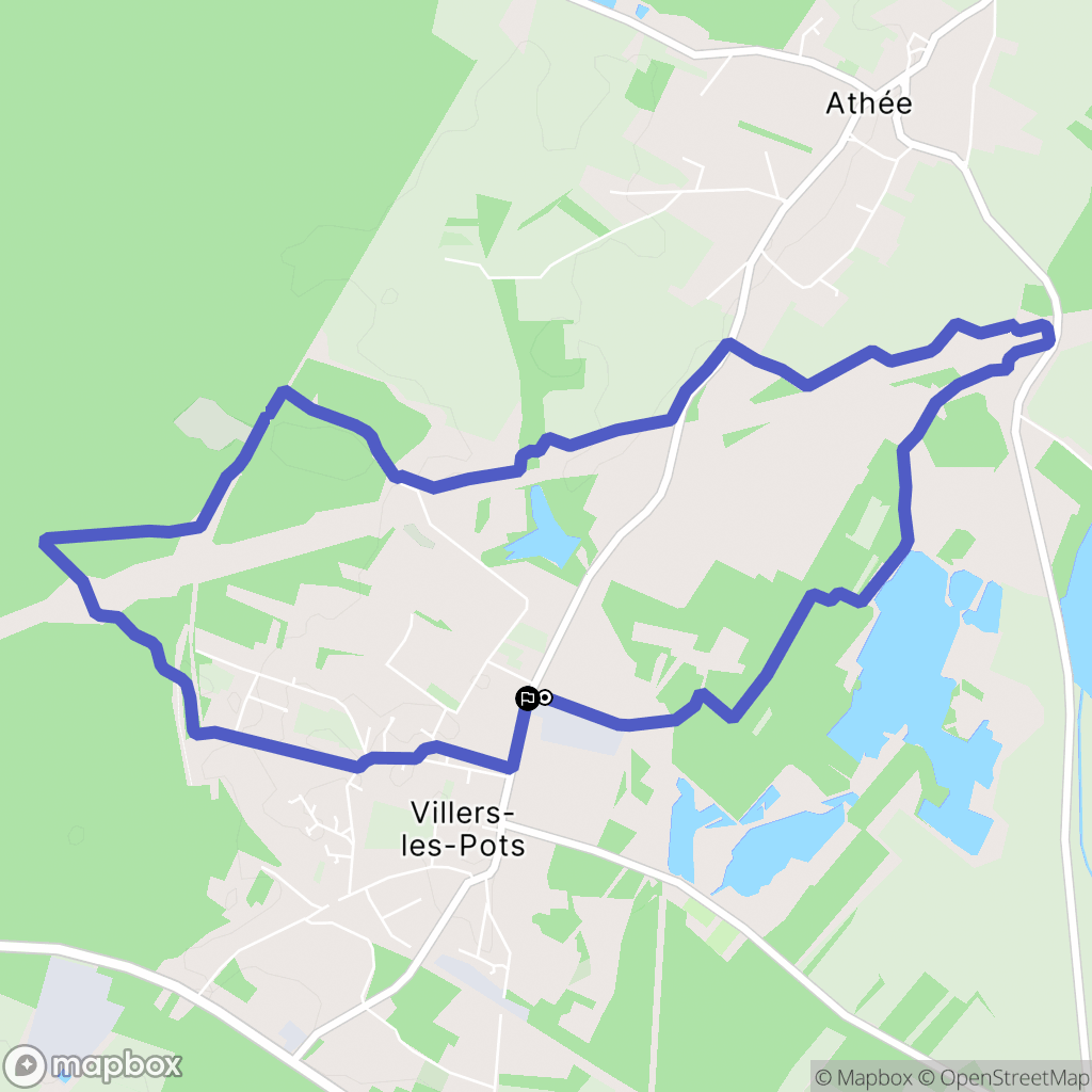 Villers-les-Pots : carte du parcours de randonnée - France