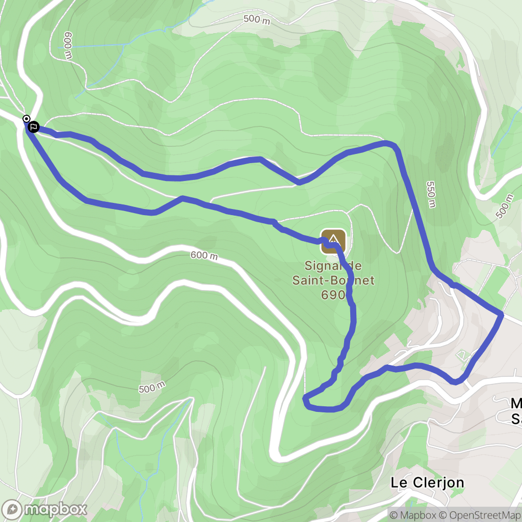 Montmelas-Saint-Sorlin : carte du parcours de randonnée - France
