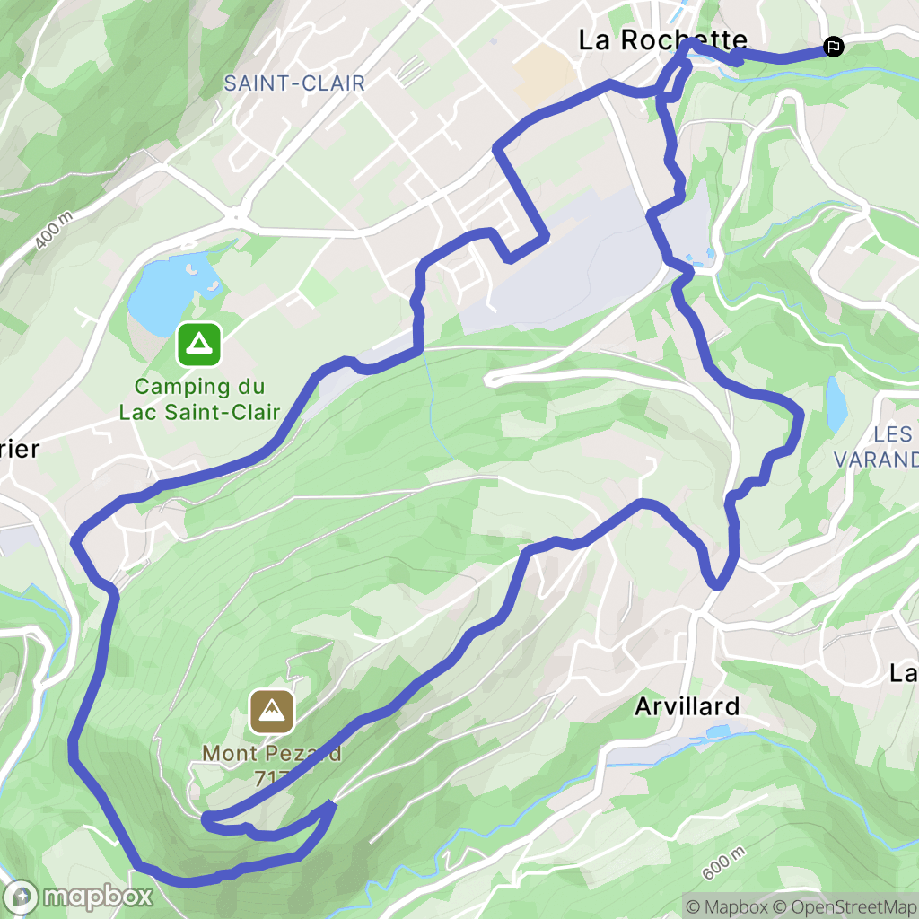 Valgelon-La Rochette : carte du parcours de randonnée - France