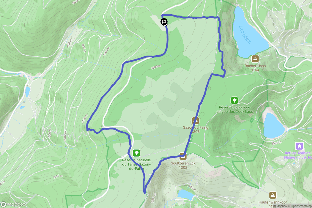 Plainfaing : carte du parcours de randonnée - France