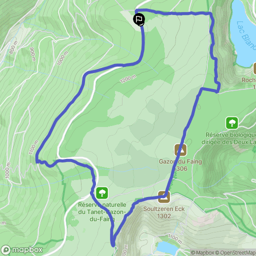 Plainfaing : carte du parcours de randonnée - France