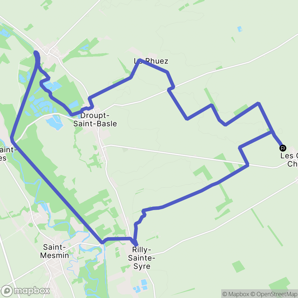 Les Grandes-Chapelles : carte du parcours de randonnée - France