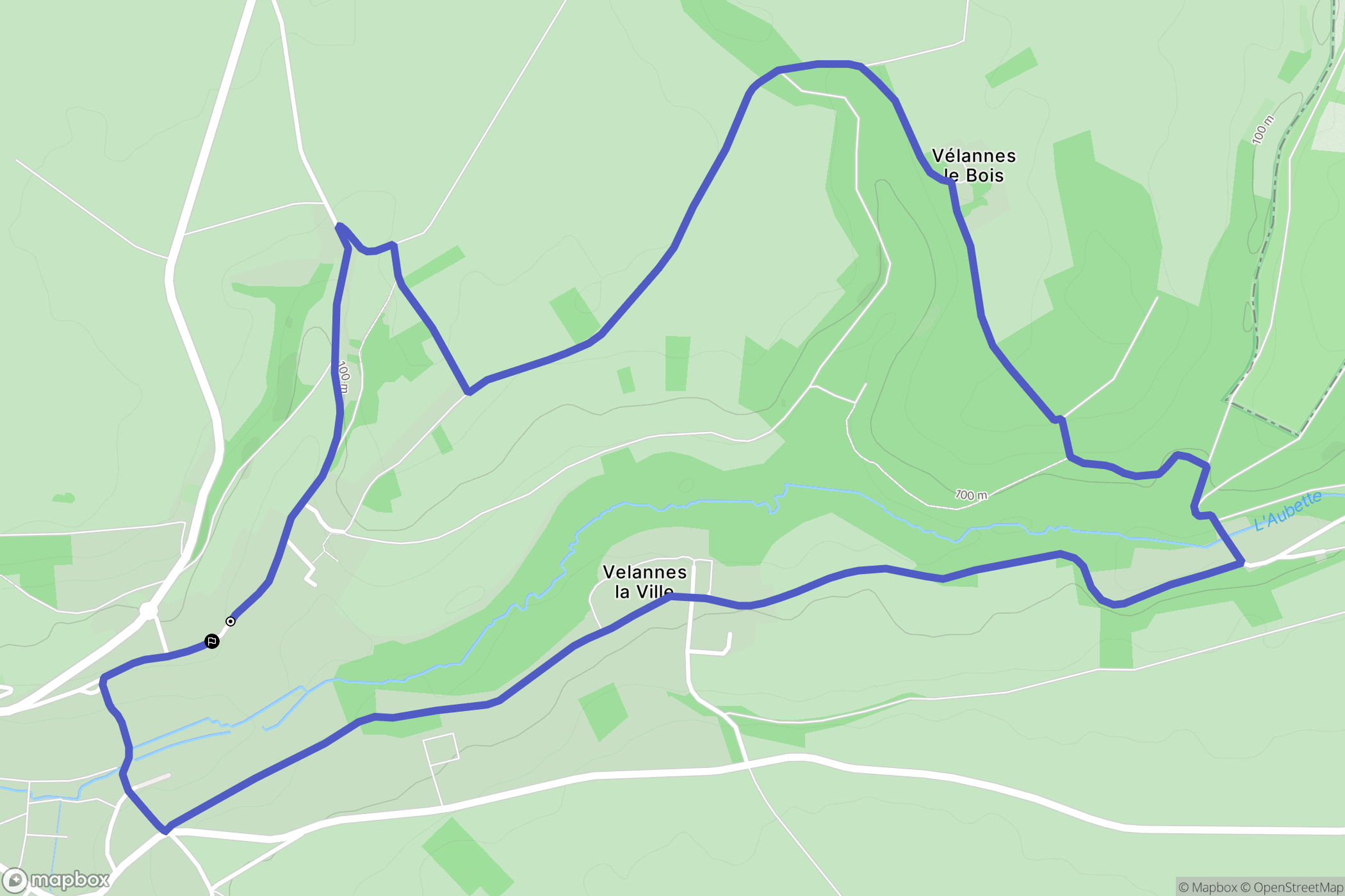 Magny-en-Vexin : carte du parcours de randonnée - France