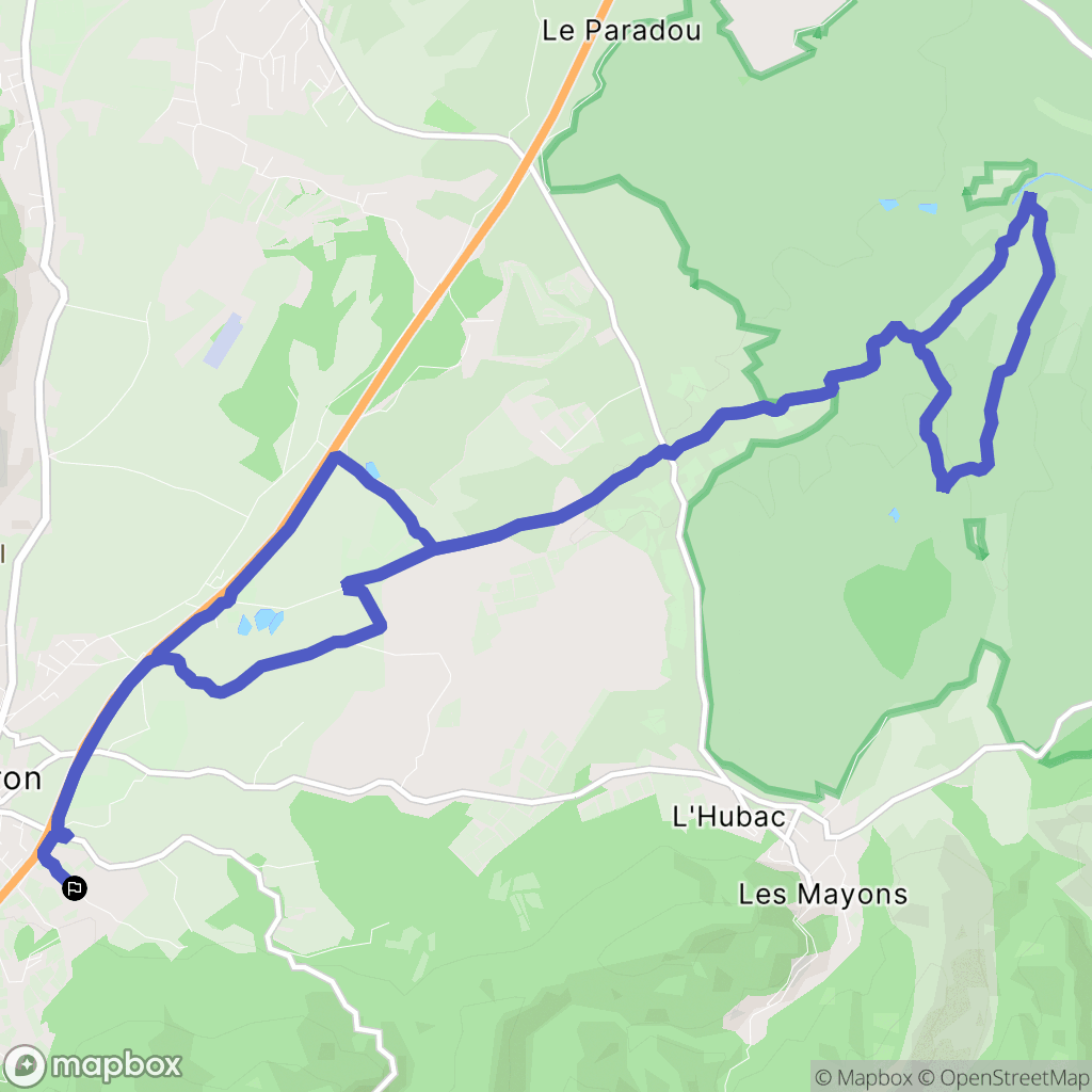 Gonfaron : carte du parcours de randonnée - France