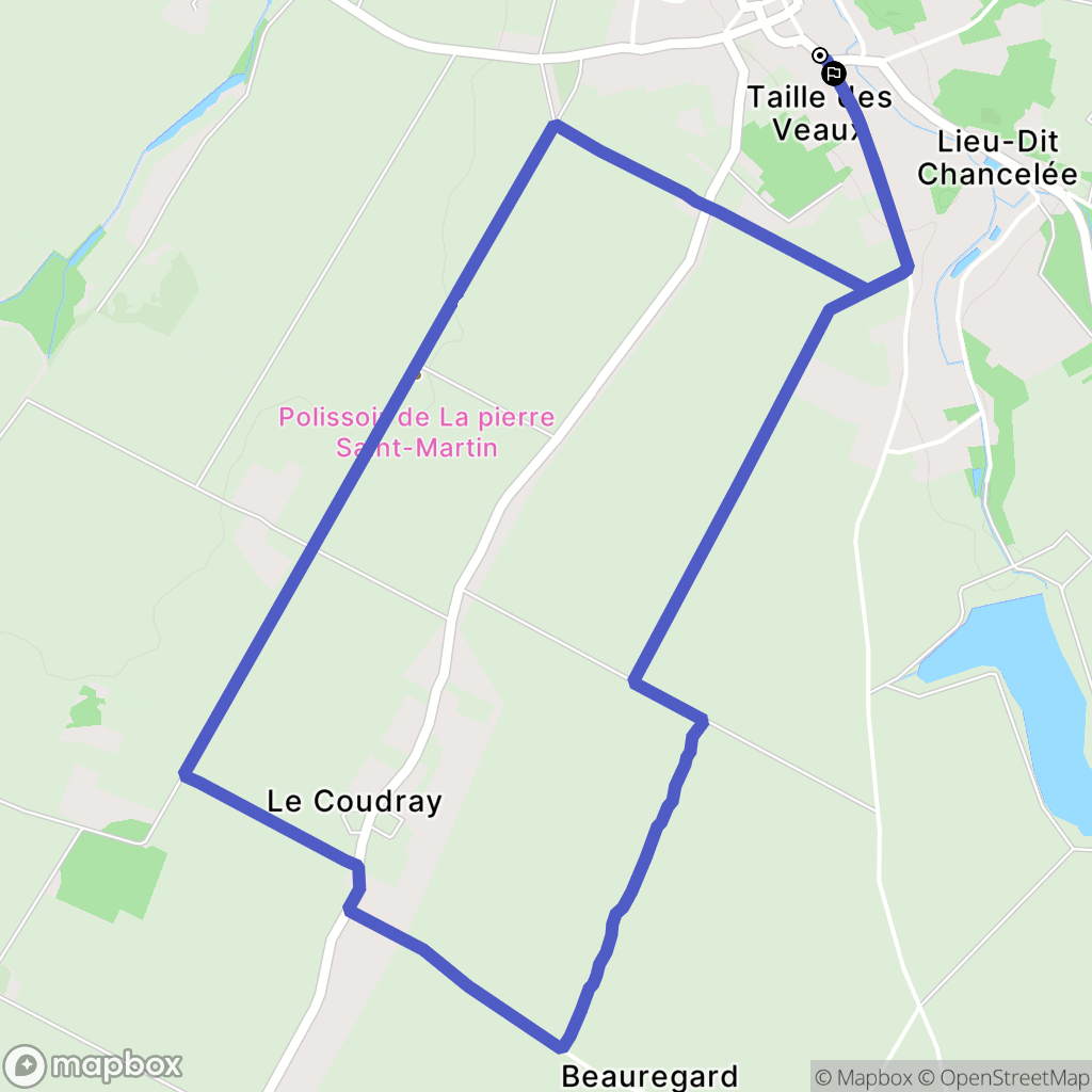 Luzillé : carte du parcours de randonnée - France