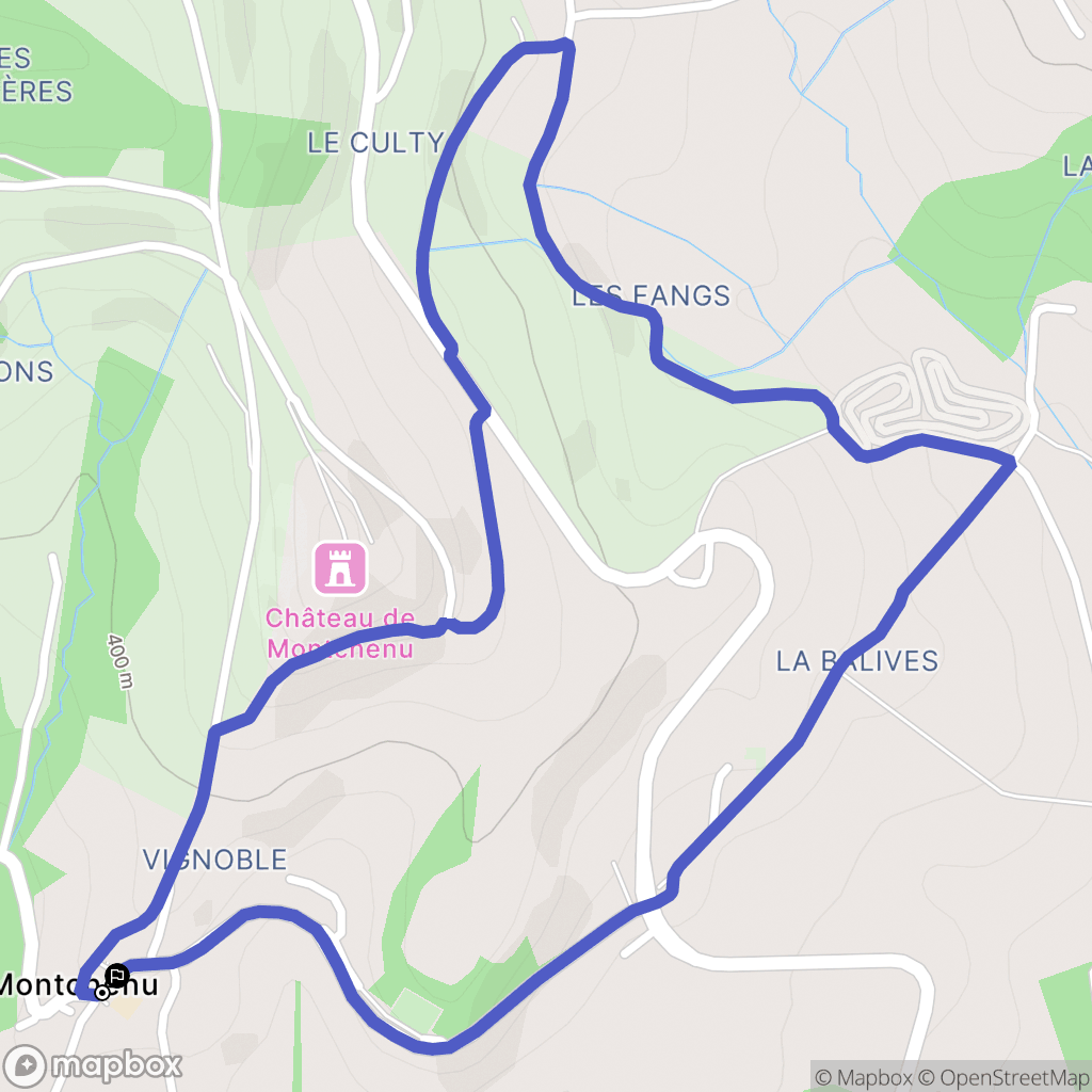 Montchenu : carte du parcours de randonnée - France