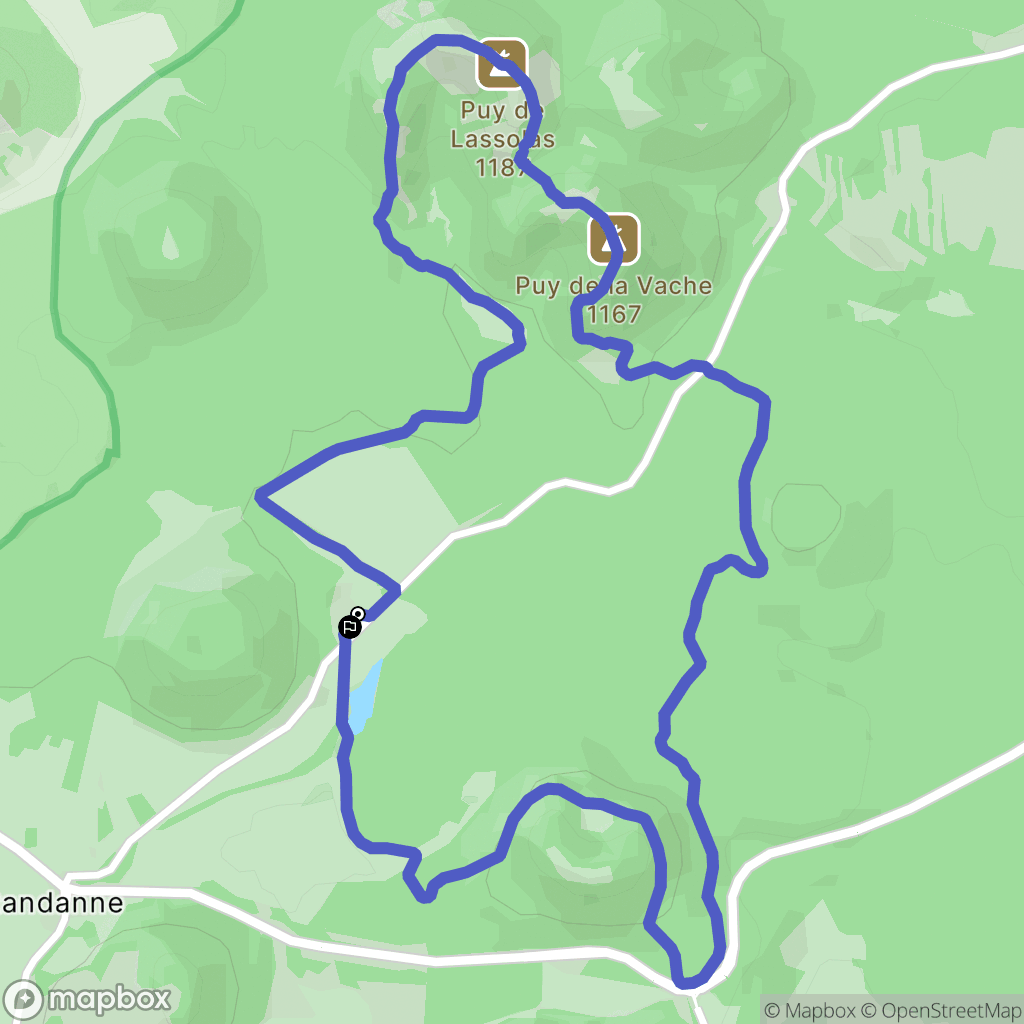 Aydat : carte du parcours de randonnée - France