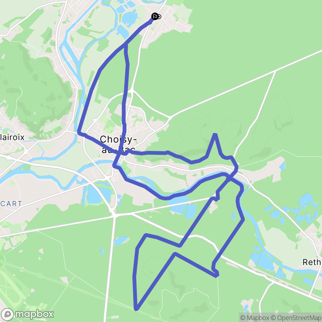 Le Plessis-Brion : carte du parcours de randonnée - France