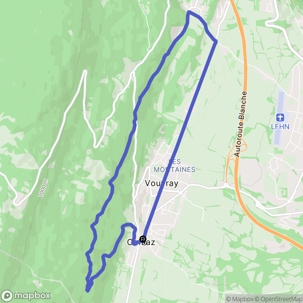 Valserhône : carte du parcours de randonnée - France