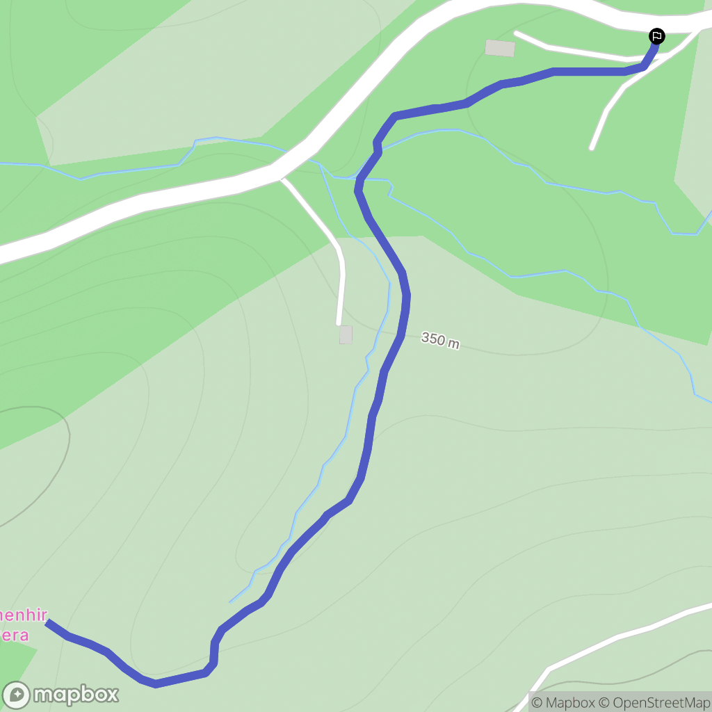 Tavera : carte du parcours de randonnée - France