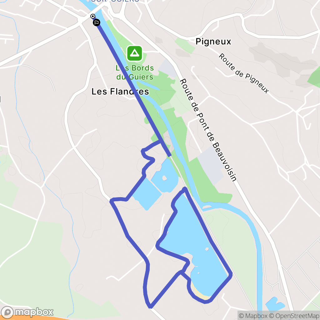 Aoste : carte du parcours de randonnée - France