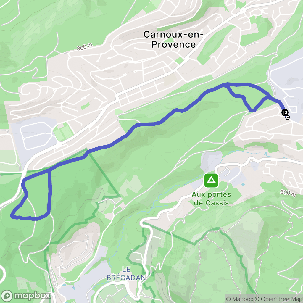 Roquefort-la-Bédoule : carte du parcours de randonnée - France
