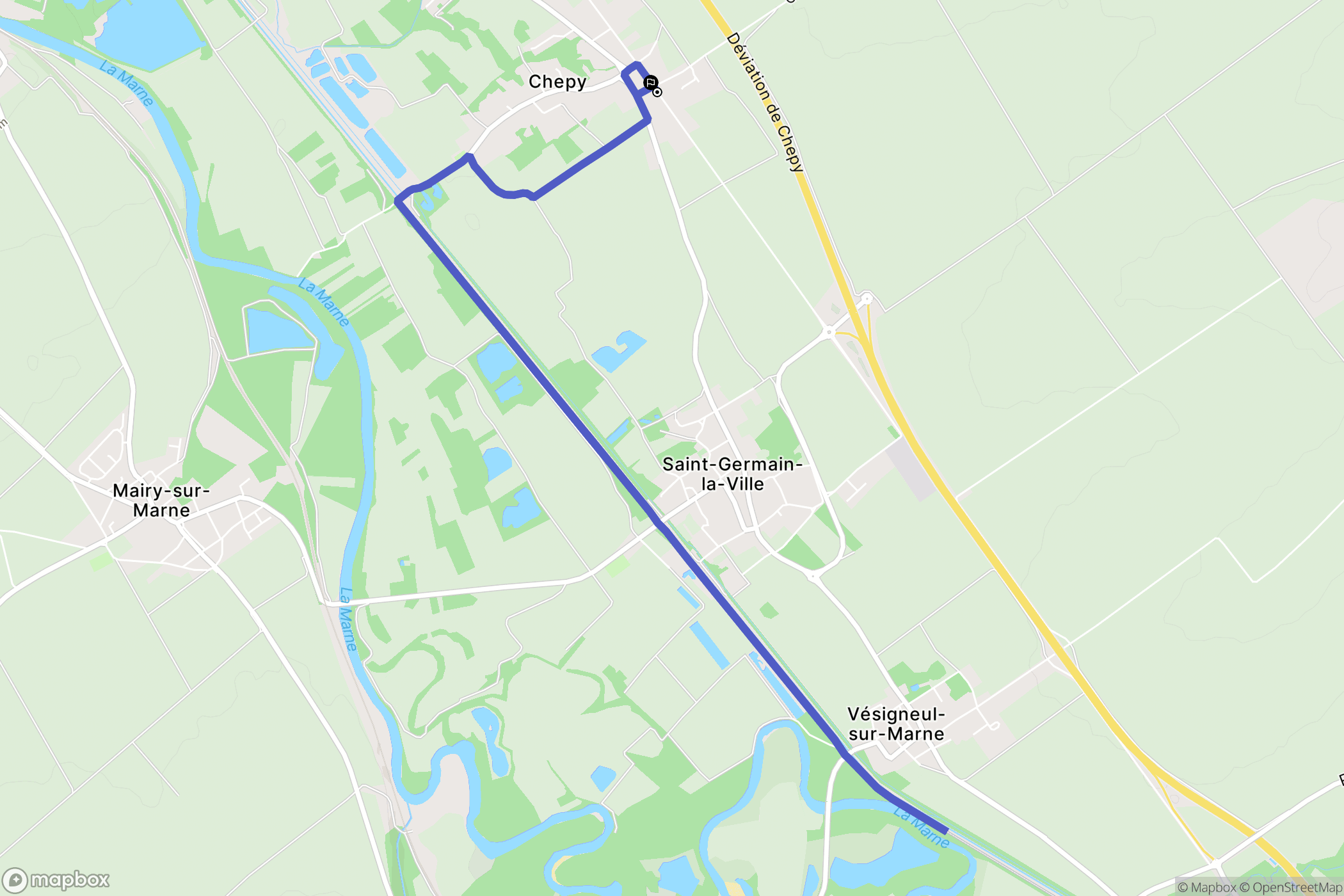 Chepy : carte du parcours de randonnée - France