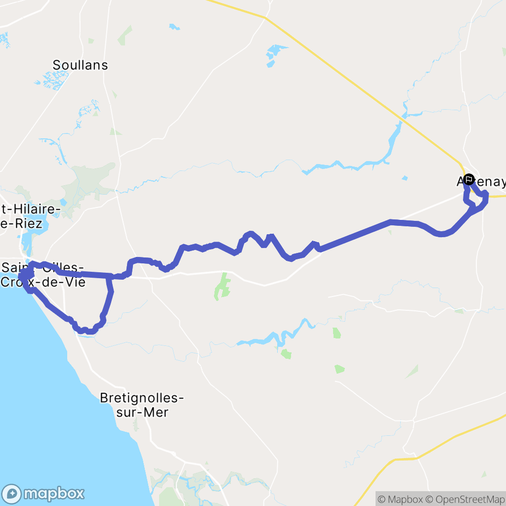 Aizenay : carte du parcours de randonnée - France