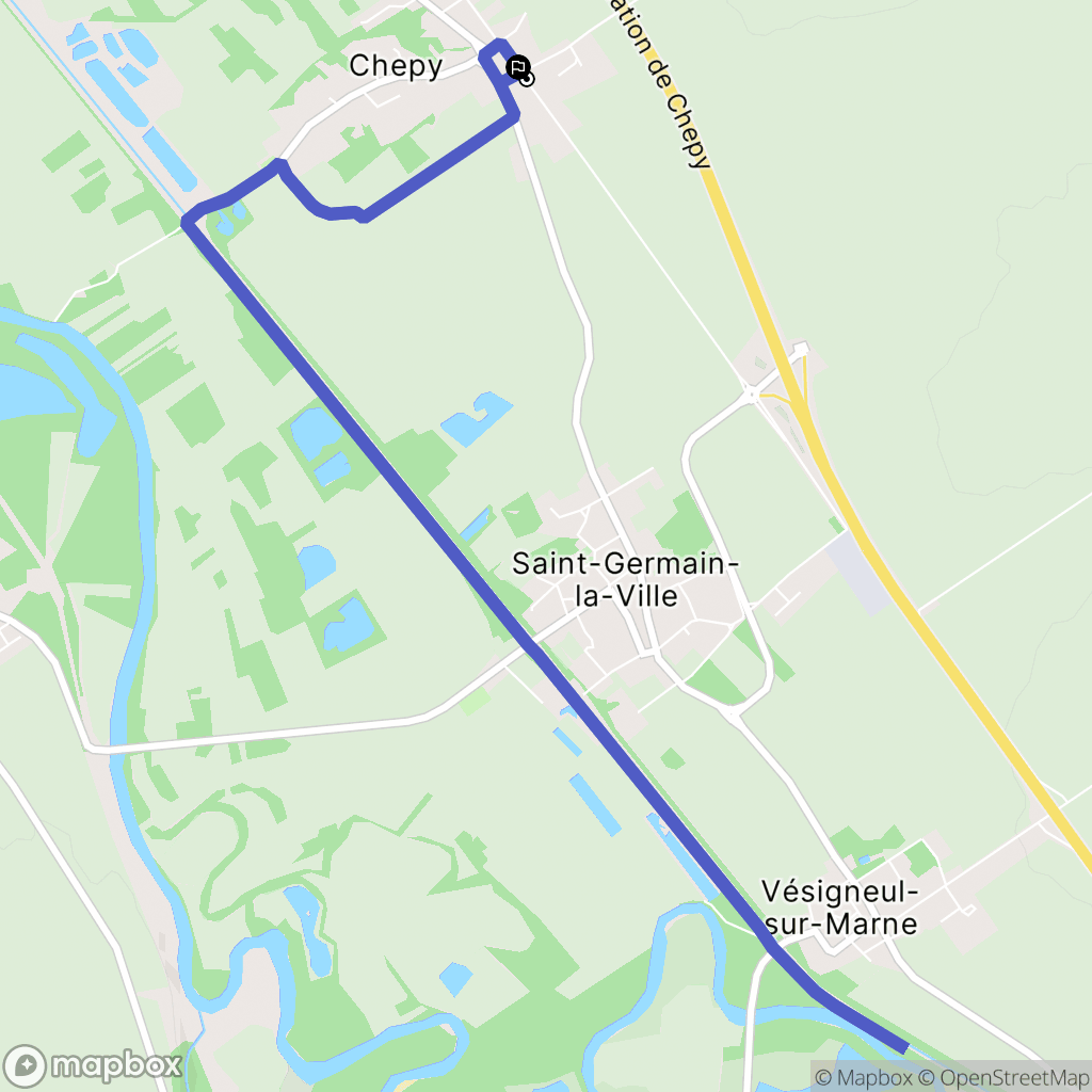 Chepy : carte du parcours de randonnée - France