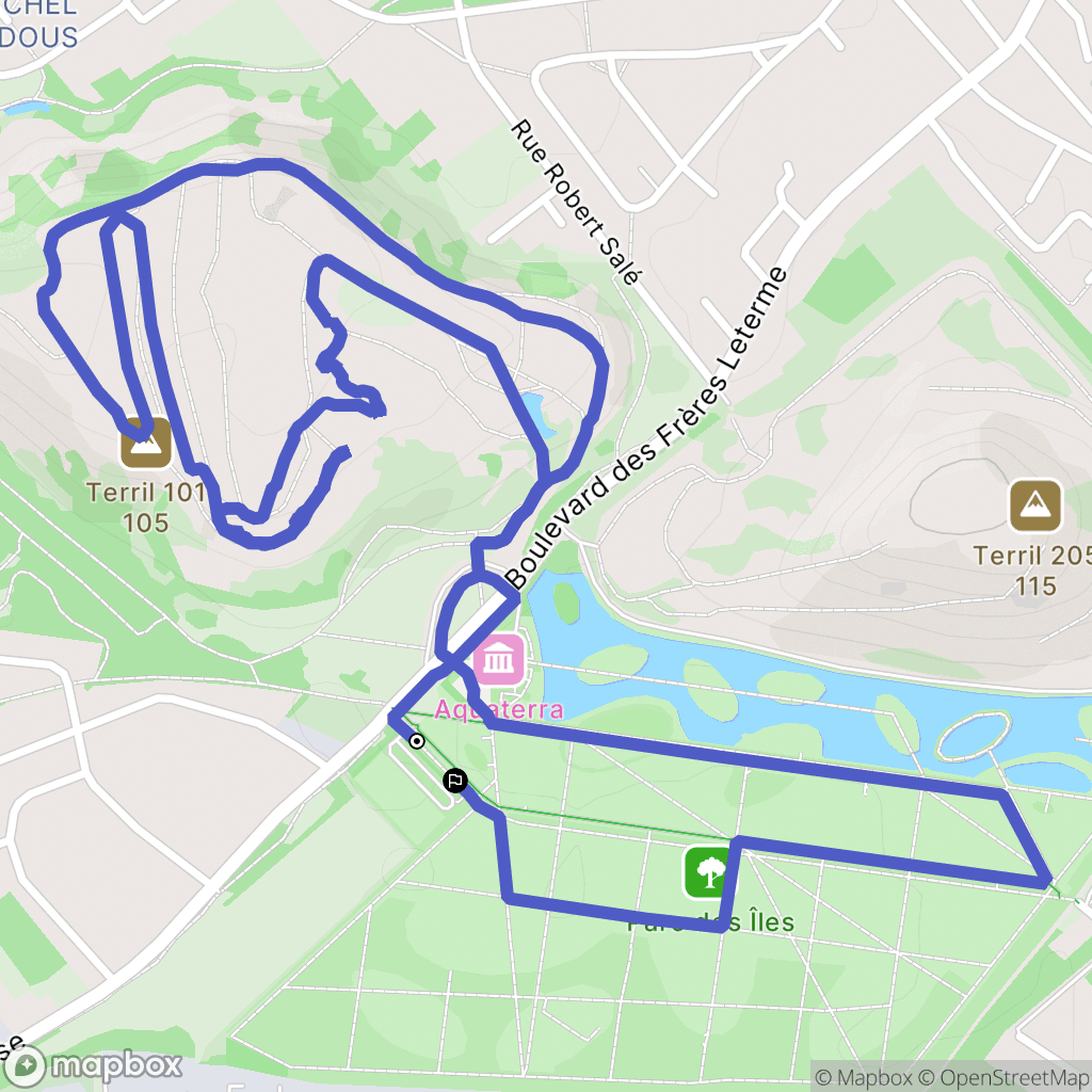 Hénin-Beaumont : carte du parcours de randonnée - France