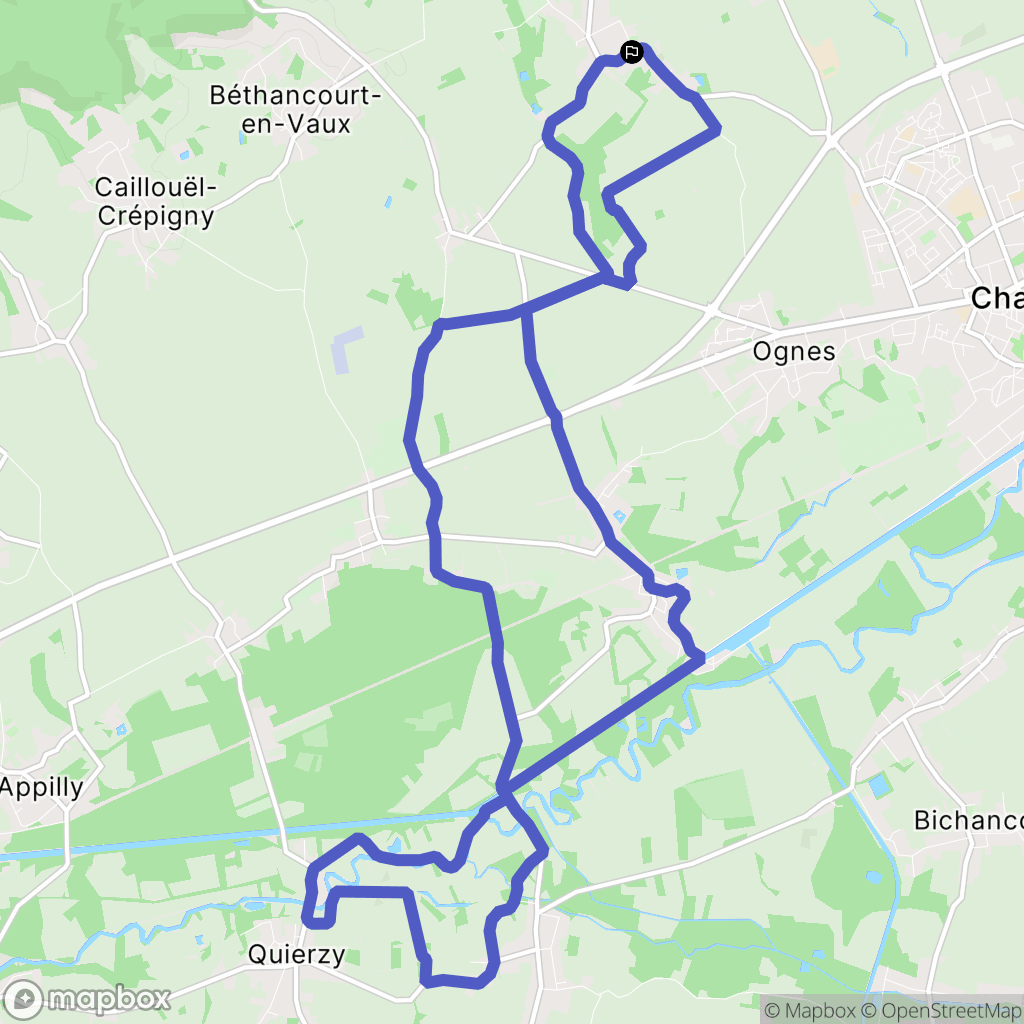 Caumont : carte du parcours de randonnée - France