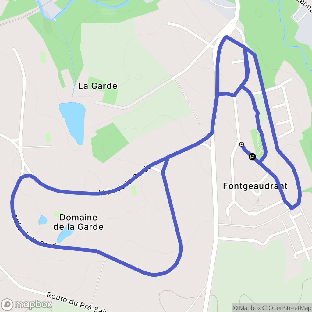Limoges : carte du parcours de randonnée - France