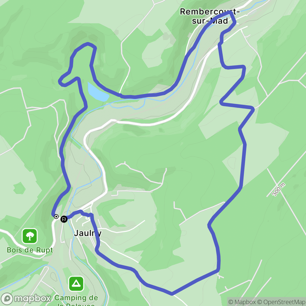 Jaulny : carte du parcours de randonnée - France