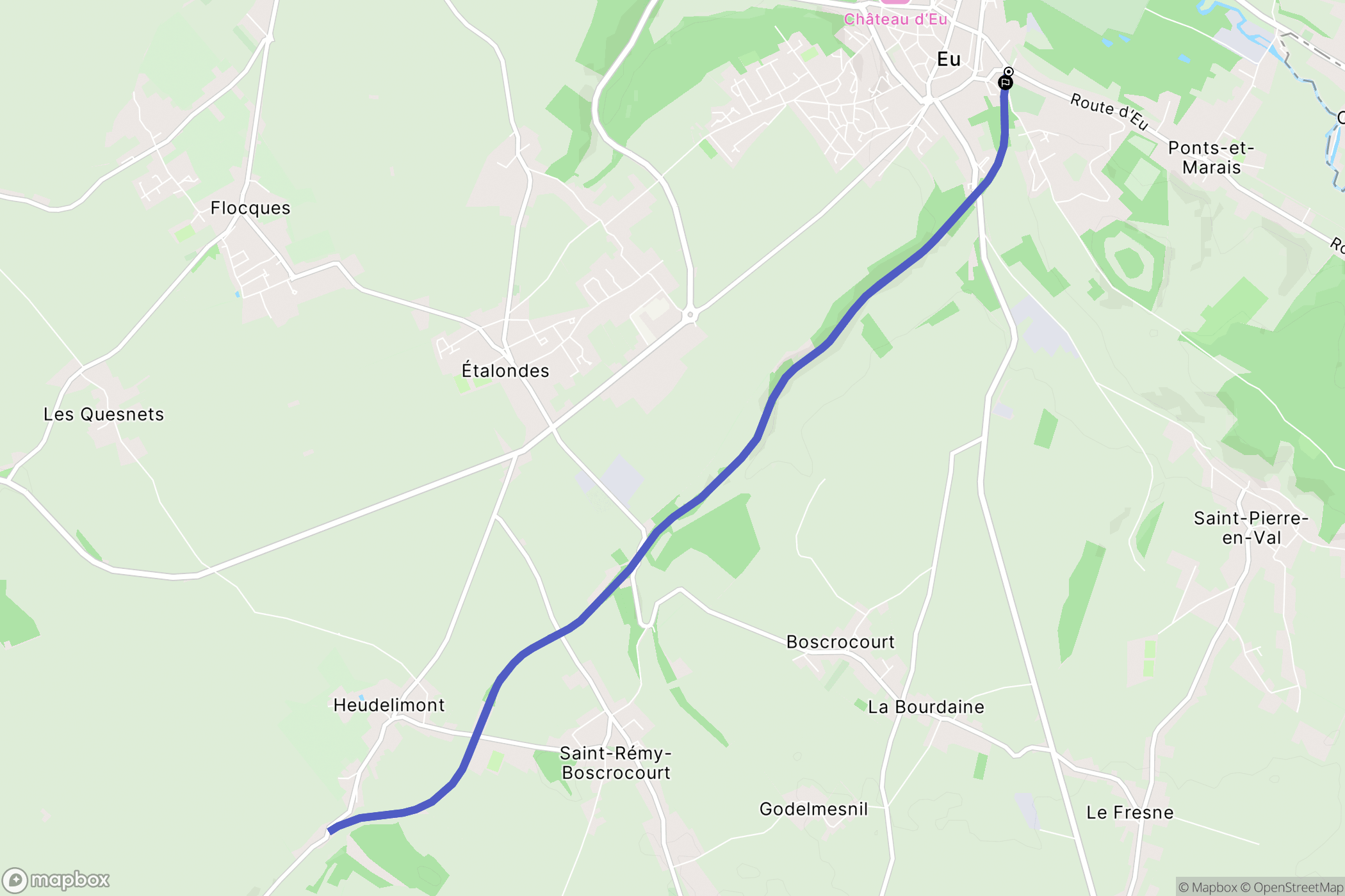 Saint-Pierre-en-Val : carte du parcours de randonnée - France