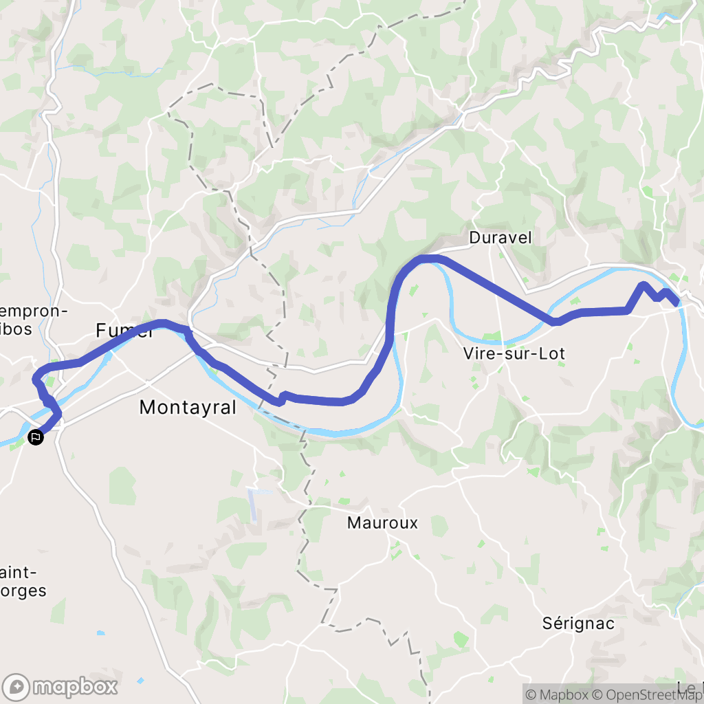 Saint-Vite : carte du parcours de randonnée - France